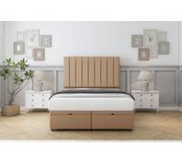 Comfort Tokyo Latte Dumfries Ottoman Bed Base With 26" Strutted Headboard 6' Super King
