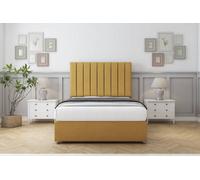 Comfort Tokyo Mustard Plush Divan Bed Set 2 Drawers Foot-End - 26" Strutted 4'6 Double