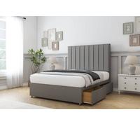Comfort Tokyo Pewter Dumfries Divan Bed Base 4 Drawers - 54" Floor Standing 4' Small Double
