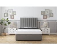 Comfort Tokyo Pewter Dumfries Divan Bed Base No Drawers - 54" Floor Standing 4' Small Double