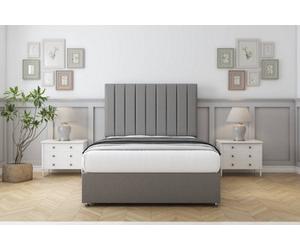 Comfort Tokyo Pewter Dumfries Divan Bed Set 4 Drawers - 26" Strutted 4'6 Double