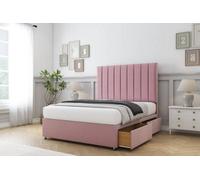 Comfort Tokyo Pink Plush Divan Bed Base 2 Drawers Foot-End - 54" Floor Standing 5' King