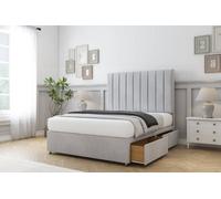 Comfort Tokyo Silver Naples Divan Bed Base 2 Drawers Foot-End - 26" Strutted 4' Small Double