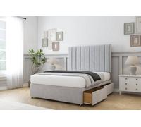 Comfort Tokyo Silver Plush Divan Bed Base 2 Drawers Foot-End - 26" Strutted 6' Super King