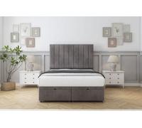 Comfort Tokyo Slate Naples Ottoman Bed Base With 26" Strutted Headboard 6' Super King