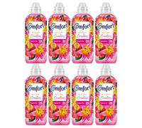 Comfort Tropical Lily Fabric Conditioner 780ml 26 Wash Floral Laundry Softener with Long Lasting Fresh Fragrance for Clothes, Towels & Bedding (Pack of 8)