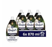 Comfort Ultimate Care Coco Fantasy Ultra-Concentrated Fabric Conditioner bottle made of 100% recycled plastic* for complete clothes protection 6x 870 ml (348 washes)