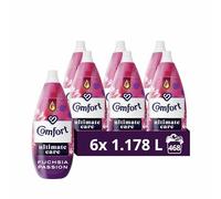 Comfort Ultimate Care Fuchsia Passion Ultra-Concentrated Fabric Conditioner 468 Washes for Complete Clothes Protection (6 x 1.178 L)