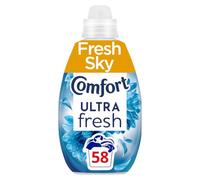 Comfort Ultra Fresh Fabric Conditioner Fresh Sky, 58 Washes (870 ml) - Infused with Essential Oils, Long-Lasting Fragrance