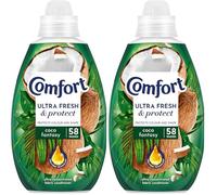 Comfort Ultra Fresh & Protect Coco Fantasy Fabric Conditioner softener with Pro-Fibre Technology Protects Colour and Shape 58 washes (870 ml) (Pack of 2)