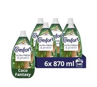 Comfort Ultra Fresh & Protect Coco Fantasy Fabric Conditioner with Pro-Fibre Technology Protects Colour and Shape 58 washes(870 ml) - Case pack of 6