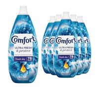 Comfort Ultra Fresh & Protect Fabric Conditioner Fresh Sky, 78 Washes 1.17L Fabric Softener Washing Liquid, Effective in Cold & Short Cycles, 6 Pack