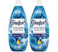 Comfort Ultra Fresh & Protect Fresh Sky Fabric Conditioner softener with Pro-Fibre Technology Protects Colour and Shape 78 washes (1.17 L) (Pack of 2)