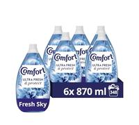 Comfort Ultra Fresh & Protect Fresh Sky Fabric Conditioner with Pro-Fibre Technology Protects Colour and Shape 58 washes(870 ml) - Case pack of 6