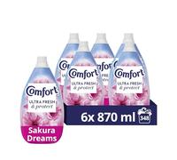 Comfort Ultra Fresh & Protect Sakura Dreams Fabric Conditioner with Pro-Fibre Technology Protects Colour and Shape 58 washes(870 ml) - Case pack of 6