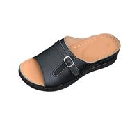 comfort walking sandals for women summer sandles Thick Soled Hollow Out Single Band Sandals For Women With Toe Showing And Wedge Heels For The Beach Sandals Women Heels Wedge (6)