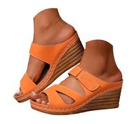 comfort walking sandals for women summer sandles Women's Wedge Cork Sandals Breathable Openwork Comfortable Women's Shoes Walking Sandals (B, 6.5)