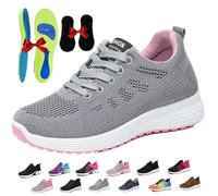 Comfort Wear Orthowear Shoes for Women, Air Cushion Ortho Stretch Cushion Shoes with Insole (G-833 Gray, Adult, Women, 6, Numeric, UK Footwear Size System, Wide)