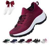 Comfort Wear Orthowear Shoes for Women,Comfortwear Ortho Shoes for Women Plantar Fasciitis,Comfortwear Ortho Stretch Cushion Shoes (Red,7.5)