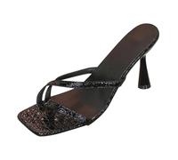 Comfort Wide Fit Block Heel Shoes for Women Summer Women's Popular Single Shoe Retro Sandals With Heels Gold Sandals for Woman Sandal Shoes Size 7 (Black,5.5)