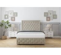 Comfort Winchester Cream Plush Divan Bed Set 2 Drawers Right Side - 54" Floor Standing & 12" Footboard 2'6 Small Single
