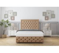Comfort Winchester Latte Dumfries Divan Bed Set No Drawers - 26" Strutted & 12" Footboard 4' Small Double