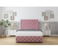 Comfort Winchester Pink Plush Divan Bed Set 4 Drawers - 26" Strutted & 12" Footboard 5' King