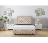 Comfort Winchester Sand Naples Divan Bed Set 2 Drawers Right Side - 26" Strutted & 12" Footboard 2'6 Small Single