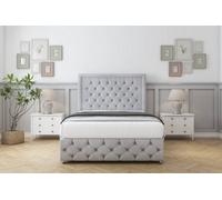 Comfort Winchester Silver Naples Divan Bed Set 4 Drawers - 54" Floor Standing & 12" Footboard 5' King