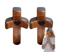 Comfort Wood Cross - Handmade Wooden Cross for Love and Encouragement | Prayer Cross Gift for Friends, Family and Loyal People, Hand Carved Wooden Cloth for Spiritual Healing