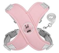 Comfort X Head in Harness,Cozy Dog and leash Adjustable set,Perfect on The Go Dog Harness for Medium or Small for Indoor and Outdoor Use (Pink-S (8-14 lbs))