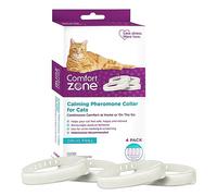 Comfort Zone 4 Pack Cat Calming Pheromone Collar for Cats | De-Stress Your Cat | Helps Cats Feel Safe, Happy, and Calm While Reducing Unwanted Behaviors
