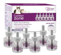 Comfort Zone 6 Pack MultiCat Diffuser Refills; Cat Calming Pheromones Help Anxiety; 30-day refills