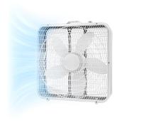 Comfort Zone Box Fan with Carry Handle, 20 inch, 3 Speed Full-Force Air Circulation with Air Conditioner, Floor Fan, Bedroom Fan, Airflow 15.03 ft/sec, Ideal for Home, Bedroom & Office, CZ200A