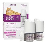 Comfort Zone Diffuser Kit for Cat Calming | Cat Calming Formula | 2-Diffusers and 2-1.62 fl ox (48mL) Refills