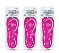 Comfort Zone Tri-Balance Gel Orthotic Insoles for Women, Sizes 6-10, 3 Pack