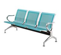 Comfortable 3Seat Waiting Room ChairOffice Bench for Hospital Airport Bank and Lobby HeavyDuty Green Upholstery Supports Up to 500 Kg
