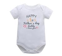 Comfortable Adorable Soft Breathable Baby Girls Short Sleeve Bodysuits Summer Romper Snap Closure Outfit Day Newborn Infant Toddler (White 6-9 Months)