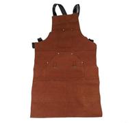 Comfortable and Leather Welding Apron for Heavy Duty Use and Protection from Sparks (Black)