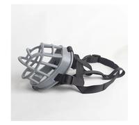 Comfortable and soft silicone large dog muzzle, suitable for medium and large dogs, adjustable and sturdy basket pet mouth(Ordinary Gray,5-suit 45-60kg)