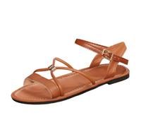 Comfortable Ankle Strap Wedges Shoes for Women Women's Summer Sandals Strap Fashionable Single Buckle Casual Sandals Wide Fit White Woman Sandal Shoes Size 6 (Brown, 7)