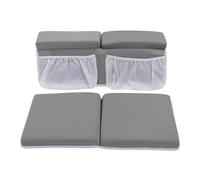 Comfortable Baby Bath Kneeler and Elbow Rest Pad Set, Thickest Bathtub Kneeler Pad with Memory Foam, Bath Toys Organizer, Foldable, Non Slip for Newborn Essentials Must Haves