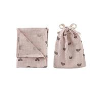 Comfortable Baby Bath Towel Bag Set of 2pcs Includes Soothing Cloth Hanging Storage Bag for Sensitive Skin Portable Baby Towel Hanging Organizer