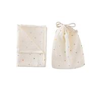 Comfortable Baby Bath Towel Bag Set of 2pcs Includes Soothing Cloth Hanging Storage Bag for Sensitive Skin Portable Baby Towel Hanging Organizer