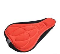 Comfortable Bicycle Seat Cover with Silicone 3D Gel Saddle Pad, Soft Padded Cushion for Extended Riding (Red)