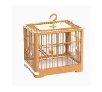 Comfortable Bird Cage Parrot Home Large Bird Cage Breeding Special Portable Take-out Viewing Cage Practical(Orange)