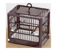 Comfortable Bird Cage Parrot Home Large Bird Cage Breeding Special Portable Take-out Viewing Cage Practical(Bruin)