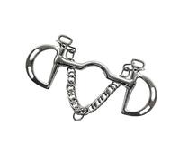 Comfortable Brasses Equine Mouthpieces Smooth Stainless Steel Construction Easyly Clean for Daily Cycling Easy Brass Coating Professional with Padding Mouthpiece & Bit Riding Construction Rustproof -