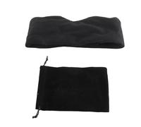 Comfortable Breathable Sleep Eye Mask with Nose Wing Design, Adjustable Light Blocking Blindfold for Men Women Kids, Ultra Soft Cotton Eye Cover for Travel Home Use (Black)
