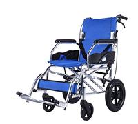 Comfortable Breathable Wheelchair - One Click Folding Self Propelled, 220 Lbs Capacity, Manual Trolley, Big Wheels